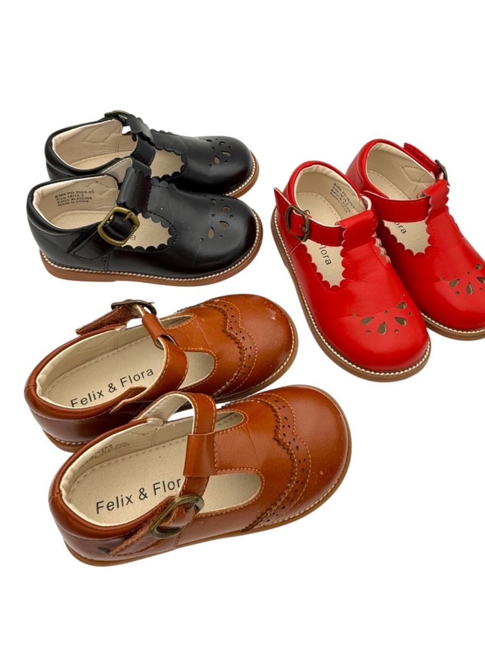 Felix & Flora Toddler Little Girl Mary Jane Dress Shoes Size 7 Bundle
